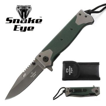 SNAKE EYE TACTICAL HEAVY DUTY SPRING ASSIST KNIFE 4.5" CLOSED